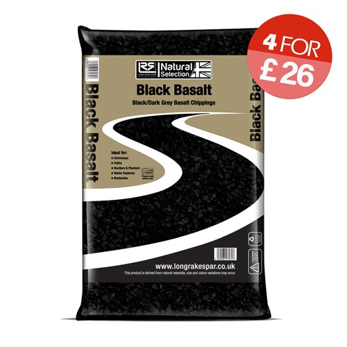 Black Basalt Chippings 14mm - Small Bag