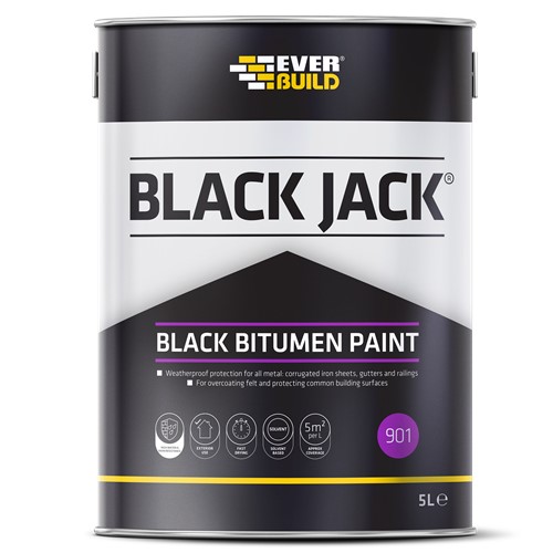 901 - Black Jack Black Bitumen Paint - 2.5L