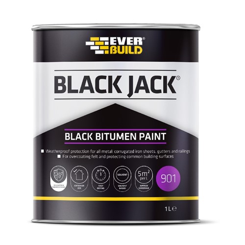 901 - Black Jack Black Bitumen Paint - 5L