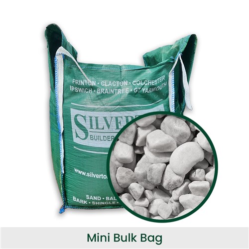 White Marble Pebbles 20-40mm - Mini-Bulk Bag