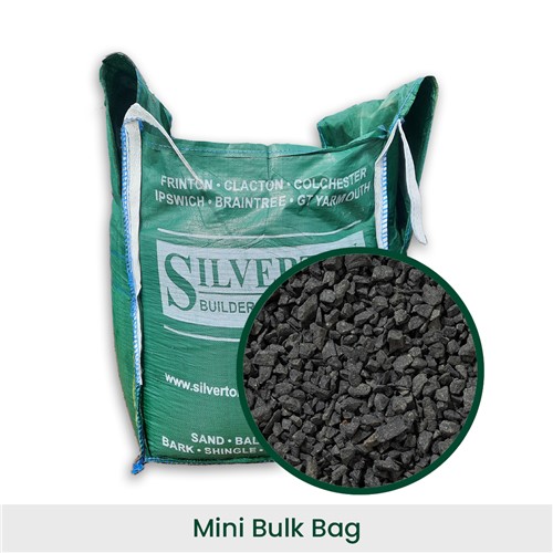 Black Basalt Chippings 14mm - Mini-Bulk Bag