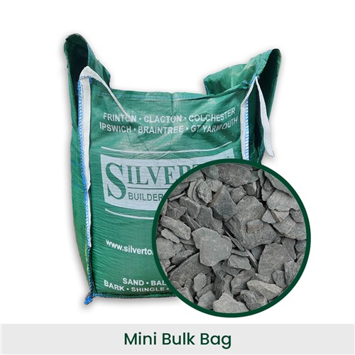 Green Slate Chippings 20mm - Mini-Bulk Bag