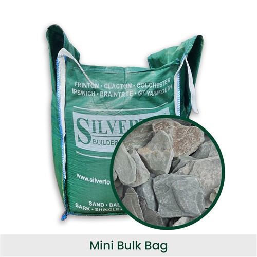 Green Slate Chippings 40mm - Mini-Bulk Bag