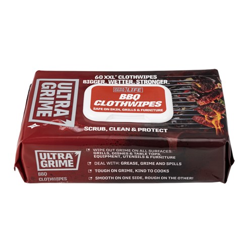 Ultragrime BBQ Clothwipes - (80 XXL Wipes)