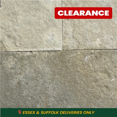 Limestone - Tumbled Sawn Edge - Tandur Yellow - (17.20 m2 Pack)