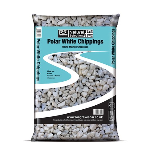 20mm Polar White Chippings - Small Bag