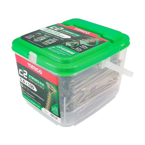 5.0 x 100mm C2 Strong Fix Screw (Tub of 300)
