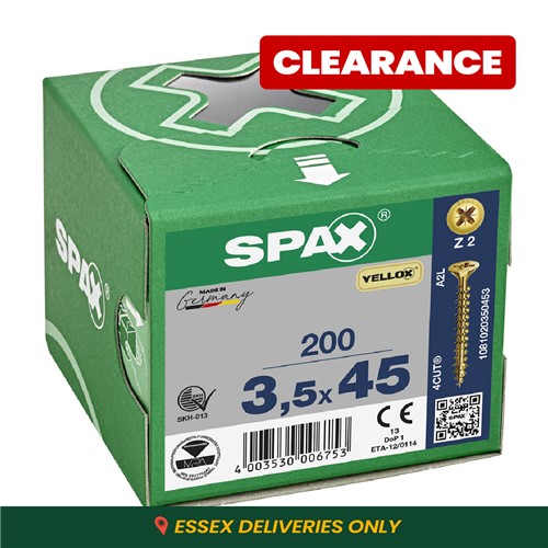 Spax Pozi CSK Woodscrews 3.5 x 45mm