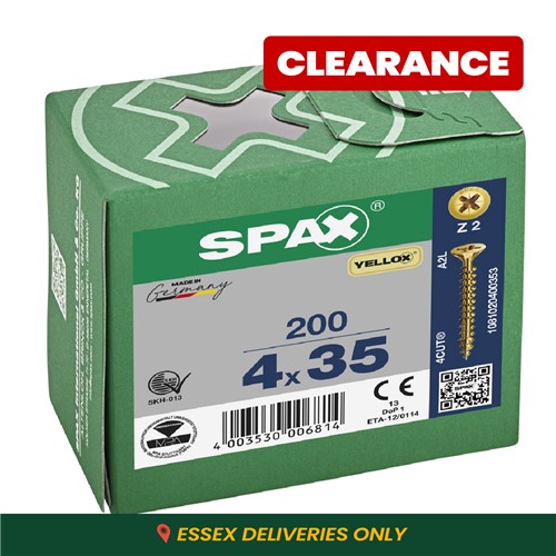 Spax Pozi CSK Woodscrews 4.0 x 35mm