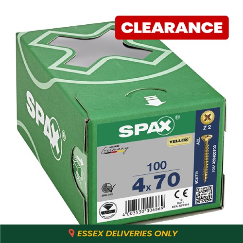 Spax Pozi CSK Woodscrews 4.0 x 70mm