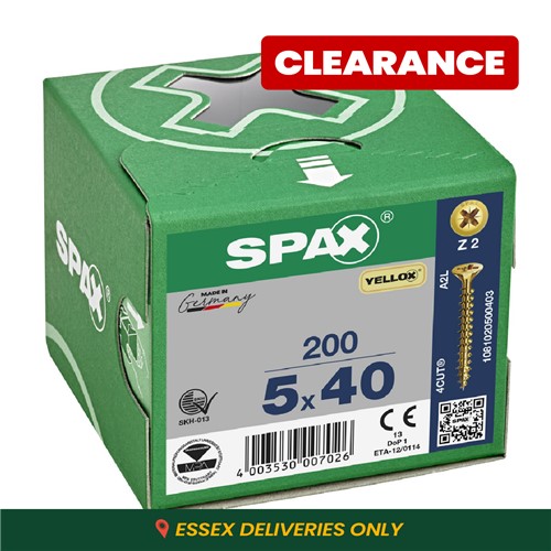 Spax Pozi CSK Woodscrews 5.0 x 40mm