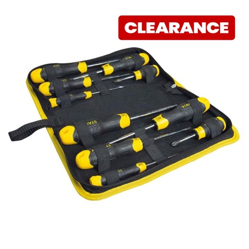 Stanley Cushion Grip Screwdriver Set in Wallet (10 Piece)