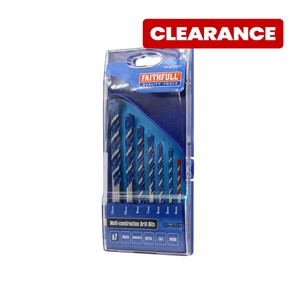 Faithfull Multi Construction 7-piece Drill Bit Set 4-12mm