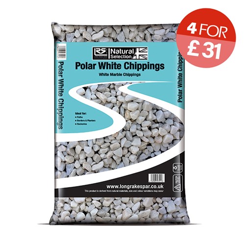20mm Polar White Chippings - Small Bag