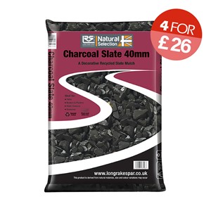 Charcoal Slate Chippings 40mm - Small Bag
