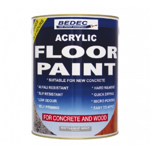 Bedec Acrylic Floor Paint L/Grey 5L