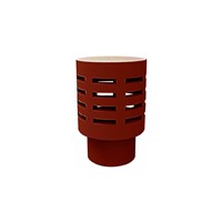 Gas Flue Terminal Top - Spigot 185mm Red ( SLOTTED VENT )