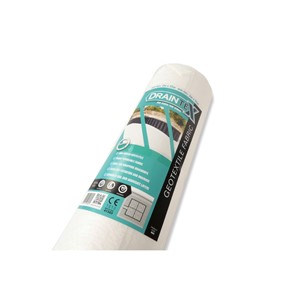 Draintex Geotextile - White Non-Woven Fabric - 2.0m x 25m Roll