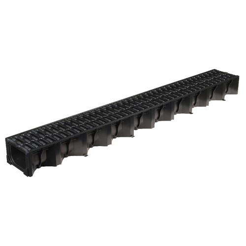 Aco 19310 HexDrain Plastic Channel with Plastic Grating - 1000 x 125 x 80mm