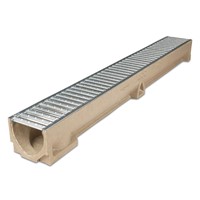 Aco 47000 RainDrain Polymer Concrete Channel with Galvanised Grating