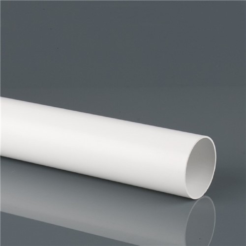 Plain Ended Round Downpipe 68mm x 2.5m  - White