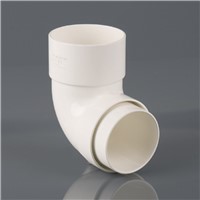 White Round Downpipe 92.5° 68mm Bend (BR208B)