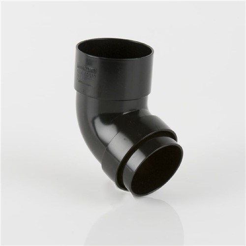 Round Downpipe 112.5° 68mm Offset Bend - Black