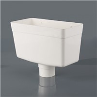 White Round Downpipe 68mm Rainwater Head (BR211W)