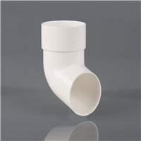 White Round Downpipe 68mm Shoe (BR216W)
