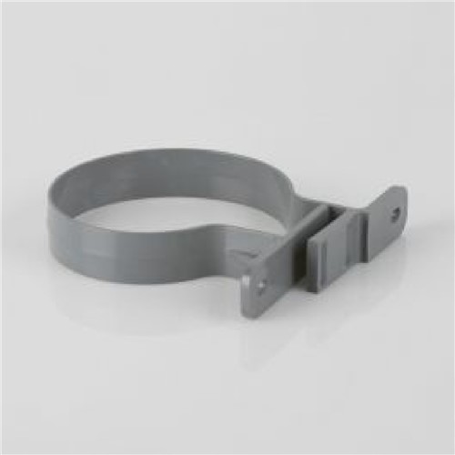 BS407GO  Double Fixing Soil Pipe Bracket 110mm - Grey Olive