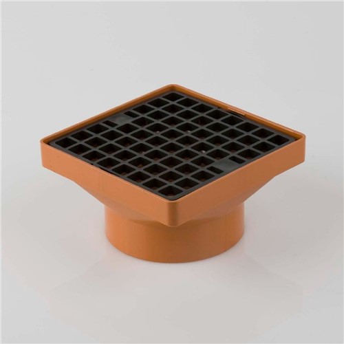 B1061  Square Hopper 160mm x 160mm with 110mm Solvent Socket