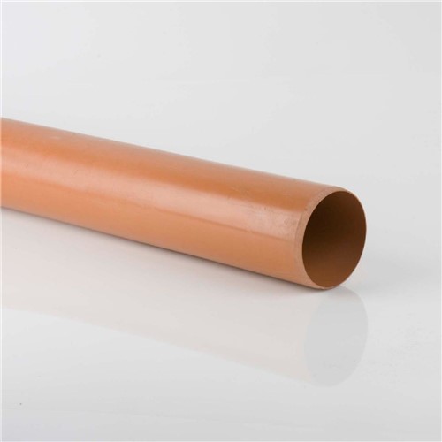 160mm x 3m Plain Ended Pipe