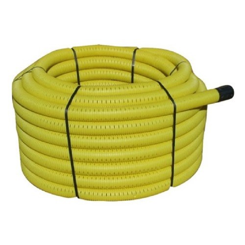 SWDr 100mm x 50m Coil Yellow Perforated Gas Duct BS4962