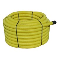 SWDr 100mm x 50m Coil Yellow Perforated Gas Duct BS4962