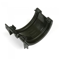 Black Roundstyle Gutter 112mm Union Bracket (BR044B)