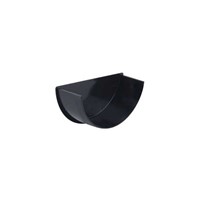 Black Roundstyle Gutter 112mm Internal Stopend (BR046B)