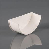 White Roundstyle Gutter 112mm Internal Stopend (BR046W)
