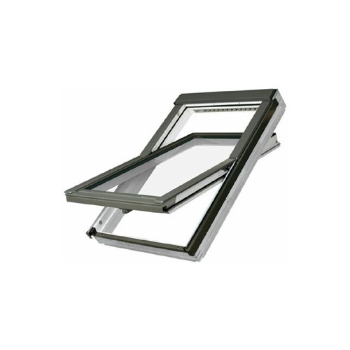 Fakro FTW-V P2 01 White Acrylic Coated Centre Pivot Roof Window 55 x78