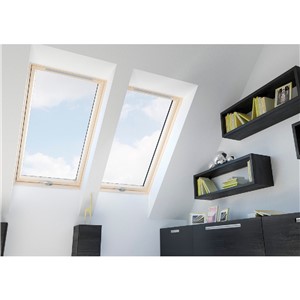 Fakro FTW-V P2 01 White Acrylic Coated Centre Pivot Roof Window 55 x78