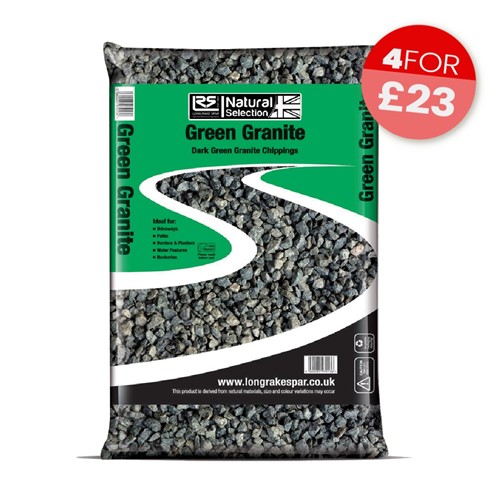 14mm Green Granite Chippings - Small Bag