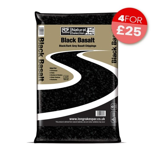 Black Basalt Chippings 14mm - Small Bag