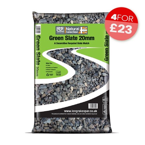 20mm Green Slate Chippings - Small Bag