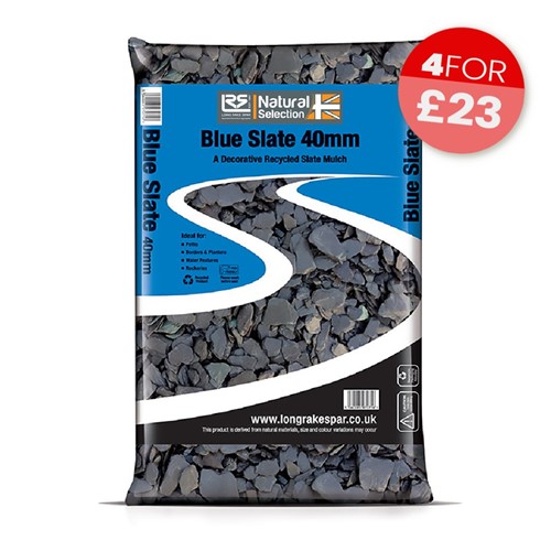 40mm Blue Slate Chippings - Small Bag