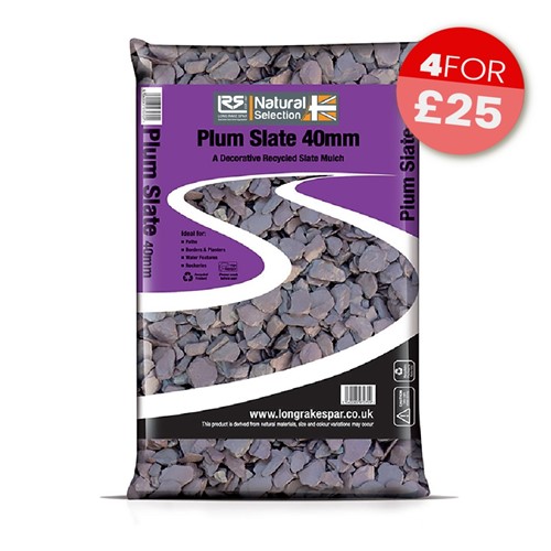 Plum Slate Chippings 40mm - Small Bag