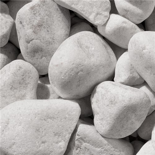 White Marble Cobbles 40-90mm - Bulk Bag