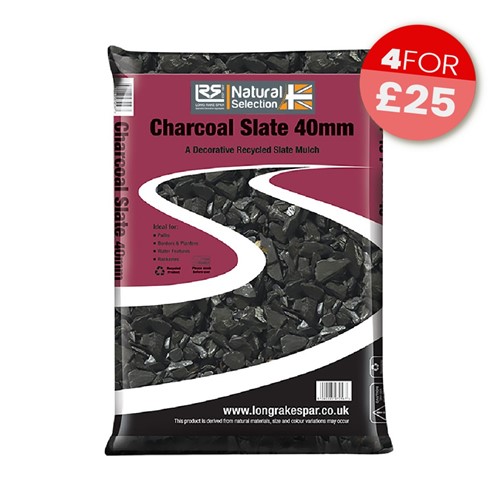 Charcoal Slate Chippings 40mm - Small Bag