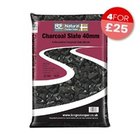Charcoal Slate Chippings 40mm - Small Bag