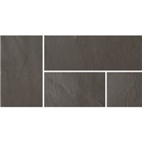 Indian Slate Sawn Edge Mixed Sizes - Black