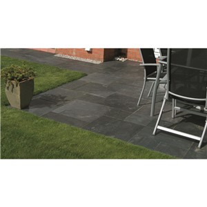 Indian Slate Project Pack (Sawn Edge) - Black 18.36m2 Pack