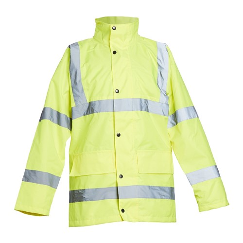 Blackrock Hi-Vis Yellow 3/4 Fleece Lined Coat - Med